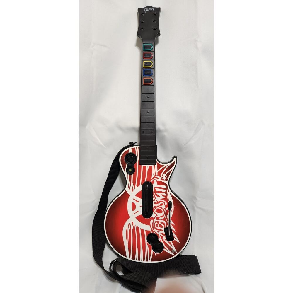 Guitar Hero Aerosmith Xbox Gibson W/Strap Limited Edition Untested